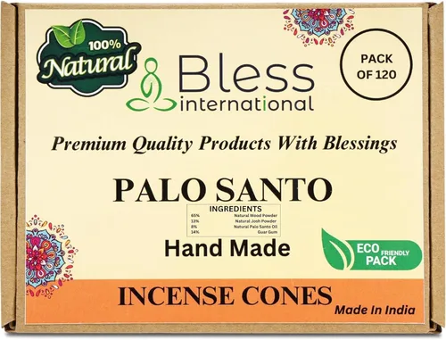 Miniatura 70 de Bless International Conos de incienso 100% naturales de lavanda hechos a mano, sumergidos a mano, libres de químicos orgánicos para purificación