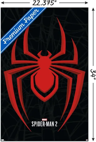 Miniatura 3 de Trends International Marvel's Spider-Man 2 - Póster de pared con icono de Miles Morales, 34 pulgadas de largo x 22.4 pulgadas, versión premium sin