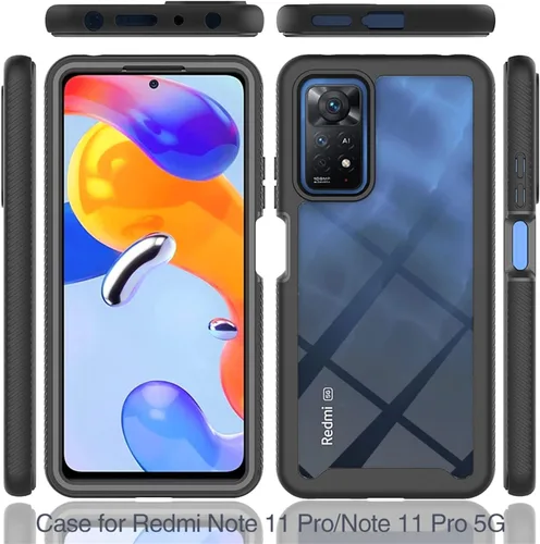 Miniatura 2 de Funda protectora para Redmi Note 11 Pro, protección contra caídas 2 en 1 híbrida resistente de doble capa para Redmi Note 11 Pro - Negro