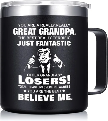 Abledn Regalos de Navidad para el Abuelo - Taza Divertida Regalos de Cumpleaños del Abuelo - Regalo para Abuelos de Nieta Nieto - Regalo de