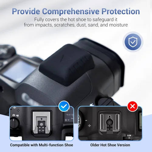 Miniatura 3 de JJC Cubierta de Zapata Caliente para Cámaras sin Espejo Canon EOS R50V R50 R1 R3 R5 Mark II R6 Mark II R7 R8 R10 con Zapata Multifunción, Diseño