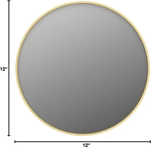 Miniatura 8 de Itrue Espejo de pared redondo pequeño de 12 pulgadas, espejo circular decorativo con marco de metal dorado con gancho de montaje en pared para baño