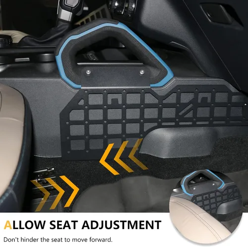 Miniatura 4 de Molle Panel para Ford Bronco 2021 2022 2023 2024 2025 2/4 puertas Accesorios interiores de 2/4 puertas, almacenamiento de consola central