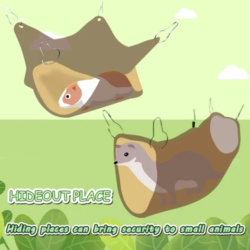 Miniatura 3 de LEFTSTARER Hamaca para rata de hurón – Túnel de conejillo de indias escondite jaula, juguete para hámster Sugar Glider Chinchilla