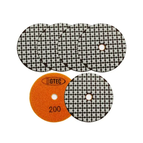 Miniatura 17 de BGTEC Juego de almohadillas de pulido de diamante seco de 4 pulgadas, kit de 8 almohadillas de grano 400 para granito, mármol, piedra de cuarzo