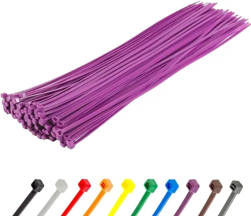 Miniatura 15 de GTSE - Paquete de 100 bridas con cremallera de 20.3 cm, color plateado/gris, 8.06 kg de resistencia, bridas de nailon grises resistentes a los rayos