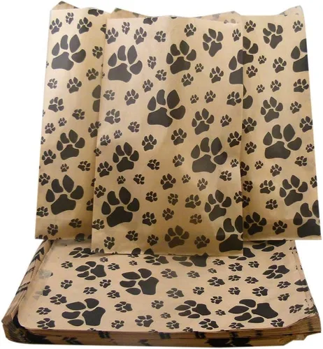 CuteBox Pawprint - Bolsas de regalo de papel plano de estraza (4 x 6 pulgadas) para manualidades, recuerdos de fiesta, venta al por menor,