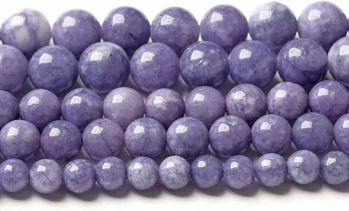 Miniatura 128 de 4MM 86 piezas cuentas sueltas de calcedonia azul aguamarina para hacer joyas, pulseras, collares Aguamarina azul