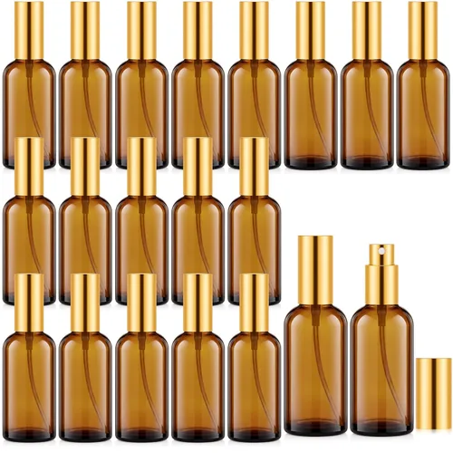 Miniatura 10 de Tessco for you 20 botellas de vidrio con atomizador de perfume vacías, rellenables, transparentes, decorativas, con bomba pulverizadora de niebla