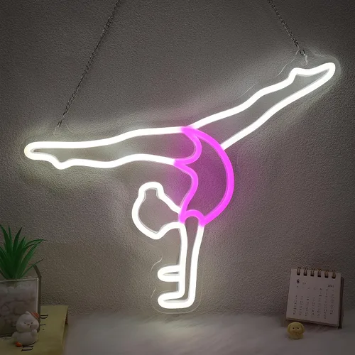 Miniatura 8 de Letrero de neón de fútbol de OkiyiD para niñas - Decoración de pared deportiva regulable con alimentación USB, regalos únicos para mujeres y niñas