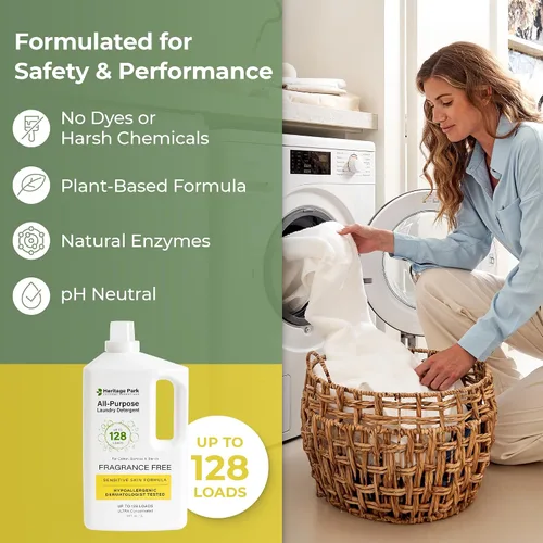 Miniatura 2 de Heritage Park - Detergente de lujo para ropa Detergente para ropa natural y enzimático probado por dermatólogos, a base de plantas, respetuoso