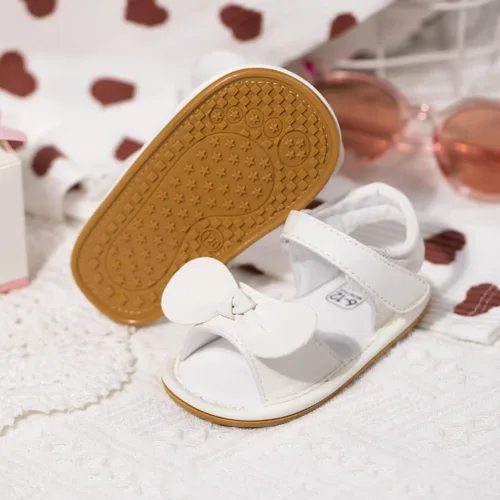 Miniatura 159 de Meckior Sandalias de verano con punta abierta y suave de piel sintética para bebés y niñas pequeñas