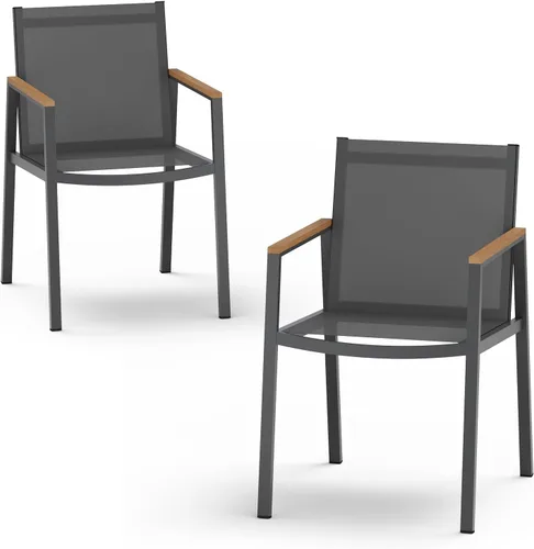 Miniatura 10 de Mesa de comedor expandible de aluminio para patio al aire libre para 4-8 personas, mesa rectangular para todo tipo de clima (48"-79") con rieles