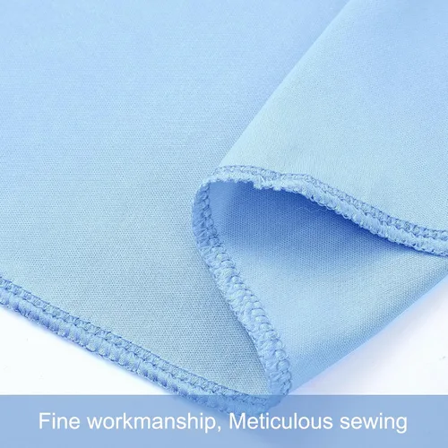 Miniatura 8 de 20 pies x 12 pies Cortinas de Telón de Fondo Azul Bebé Sin Arrugas para Bodas y Fiestas, Telón de Fondo de Tela Azul, Cortinas para Bodas