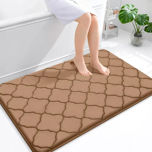 Miniatura 251 de OLANLY Alfombra de Baño de Espuma Viscoelástica de 24 x 16 pulgadas, Ultra Suave y Absorbente, Alfombras de Baño Antideslizantes, Cómodas, Lavables