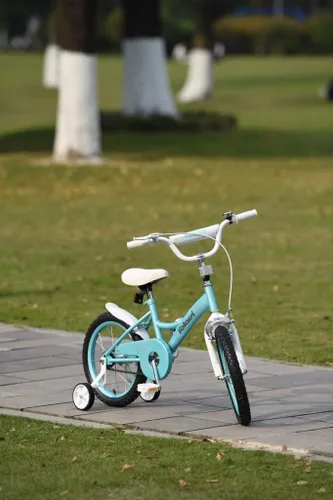 Miniatura 2 de Bicicleta para niños de 14, 16 y 18 pulgadas para niños y niñas de 3 a 9 años, bicicleta infantil con campana y ruedas de entrenamiento, múltiples