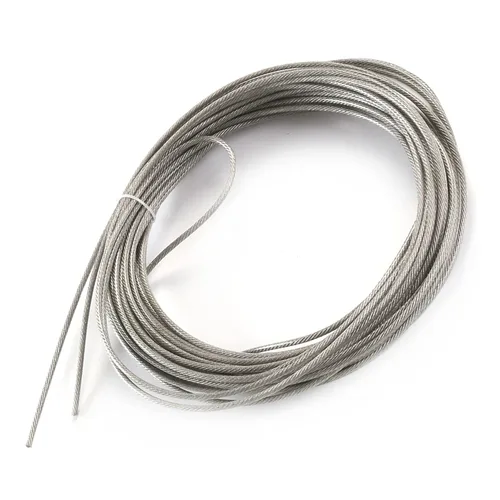 Heyiarbeit Cable de alambre 5/32 de acero inoxidable 304, cable de alambre de PVC de 65.6 pies de longitud, cable de avión perfecto para exteriores,