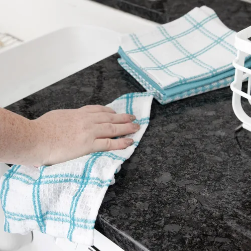 Miniatura 4 de T-Fal Paños de Cocina Premium con Textura de Waffle: Altamente Absorbentes, Súper Suaves y Duraderos - 100% Algodón, 12"x13" Toalla Plana con Brisa