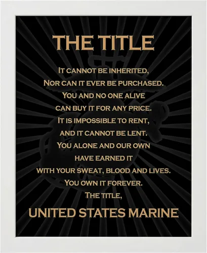 Miniatura 17 de The Title - Póster de Estados Unidos - Decoración de pared militar para marines, veteranos y entusiastas - Impresión artística de pared