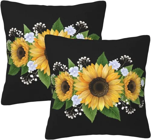 Miniatura 11 de Fiokroo Juego de 2 fundas de almohada cuadradas para sofá, dormitorio, sala de estar, automóvil, 16 x 16 pulgadas