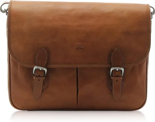Tony Perotti Lorenzo - Bolsa de cuero italiano para laptop de 14.5 pulgadas para hombre, maletín de cuero para computadora, bolsa de mensajero,