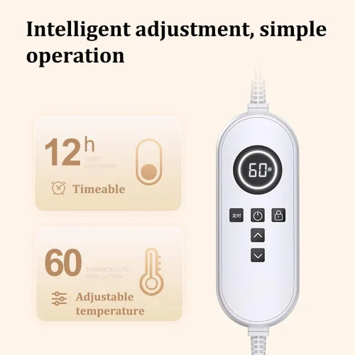 Miniatura 3 de Electric Heated Area Rug, Indoor Floor Heater, Heated Rug Under Desk, 12-Hour Timing, 60 Adjustable Temperature Levels, for Office/Home(80 * 200CM)