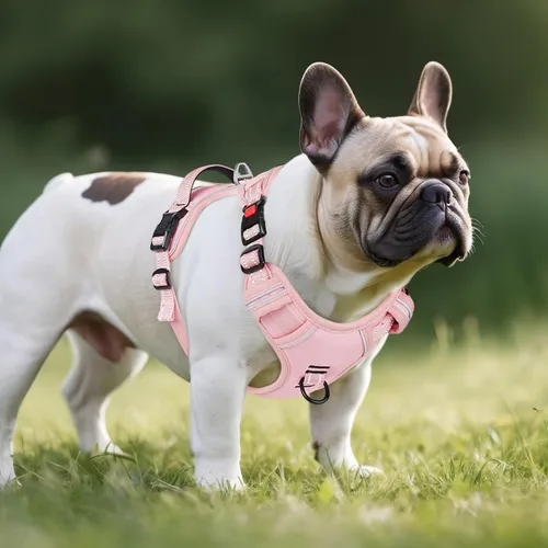 Miniatura 6 de Timos Arnés para perro de tamaño pequeño, arnés sin tirones para mascotas con cuello a presión bloqueable, chaleco reflectante para perro, sin