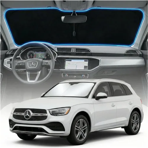Miniatura 37 de Cubierta para parabrisas para BMW X1 E84 – Ajuste personalizado X1 E84 Accesorios 2016-2024 2025 Parasol plegable protección UV y escudo térmico