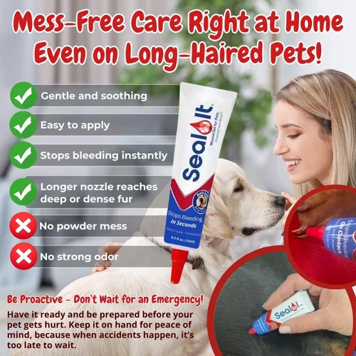 Miniatura 2 de Gel para el cuidado de heridas para perros – Alternativa de polvo estíptico para perros y gatos Detener el sangrado rápido para cortes, uñas