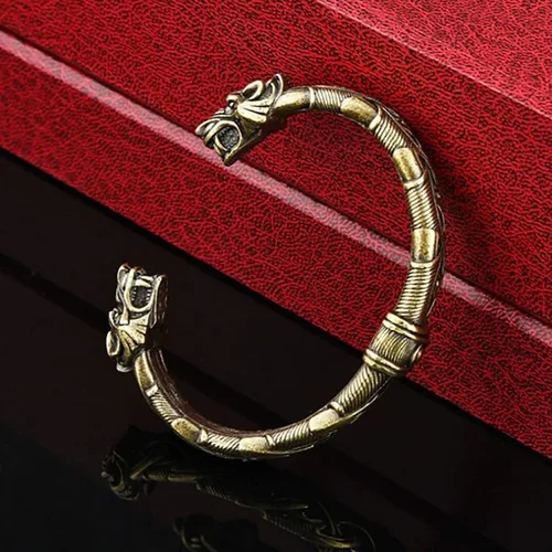 Miniatura 2 de Brazaletes ajustables de moda para mujer pulsera de cabeza de pirata pulsera de lobo pulseras de cabeza de lobo joyería para Navidad cumpleaños