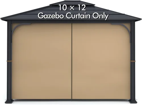 Miniatura 13 de Cortina Universal de Repuesto para Privacidad de Gazebo - Wonwon Panel de Privacidad con Toldo y Cierre para Gazebo al Aire Libre de 10 x 10 Pies