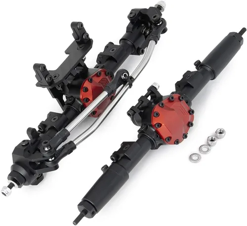 Aleación completa eje delantero y eje trasero actualización de engranaje de acero para 1:10 Axial SCX10 II 90046/90047 SCX10 90027/90028 RC Jeep