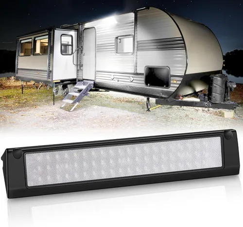 MICTUNING Luz de Porche para RV, 13 Pulgadas 90W Luz LED Exterior Utilitario para Toldo 6000K, Carcasa de Aluminio IP67 Impermeable, Iluminación de