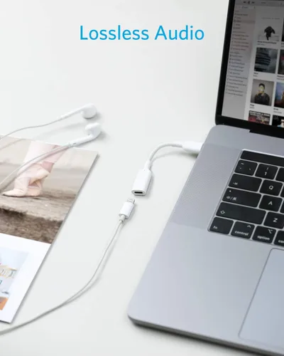Miniatura 3 de Anker Adaptador de audio USB-C a Lightning (solo audio, no admite carga) (blanco)