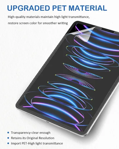 Miniatura 4 de Paperlike - Protector de pantalla para iPad Pro 12.9, poliéster mate, para dibujar, sin reflejos y textura de papel, compatible con Apple Pencil