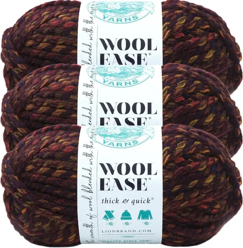 Miniatura 131 de Lion Brand Yarn - Ovillo de lana Wool-Ease Thick & Quick color fuerza aérea