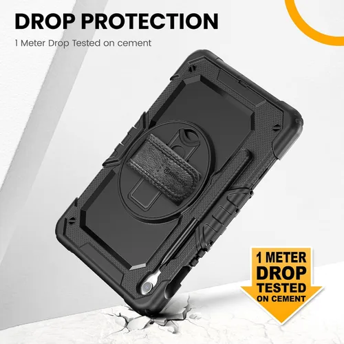 Miniatura 3 de Timecity - Funda protectora resistente para Samsung Galaxy Tab S10 Lite, S10 FE, S9 FE 5G, S9, 10.9 y 11 pulgadas, con protector de pantalla, Negro