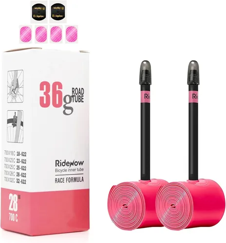 Miniatura 8 de Paquete de 2 tubos interiores Ridenow de TPU ultraligeros 700 x 18-32c/32-47c con válvulas Presta de 1.772 in/2.559 in/3.346 in para bicicleta