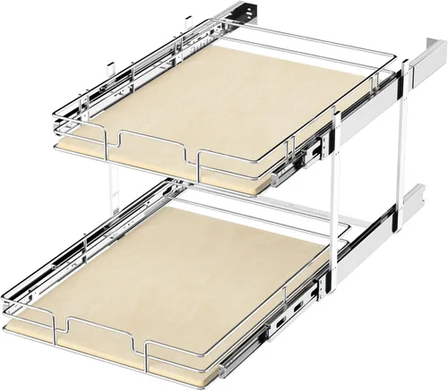 Miniatura 9 de ROOMTEC Organizador de armario extraíble de 20 pulgadas de ancho x 21 pulgadas de profundidad, organizador de armario de cocina y almacenamiento