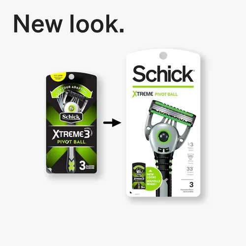 Miniatura 4 de Schick Xtreme Pivot Ball Razor — Maquinillas de afeitar desechables para hombre, maquinilla de afeitar pivote, bola Schick Pivot, 3