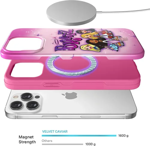 Miniatura 3 de VELVET CAVIAR x Bratz - Funda para iPhone 15 Pro Max, compatible con MagSafe, probada en caídas de 10 pies, rosa, ángeles de aerógrafo Aerógrafo