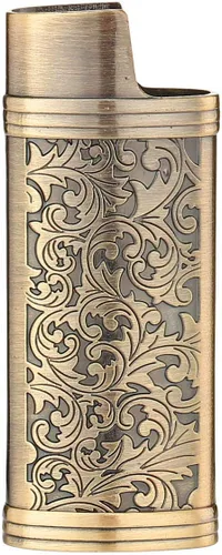 Miniatura 2 de Ambrogio.L Funda para encendedor Mini BIC J5, bronce + plateado + dorado (3 piezas)