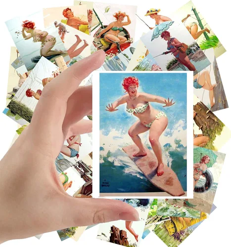 Miniatura 5 de Pegatinas grandes (24 piezas 2.5"x3.5") Vampirella Vintage Fantasy Pinup Comic obras de arte Trece