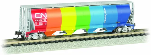 Bachmann Industries Inc. Tolva de grano cilíndrica canadiense de 4 bahías Canadian National - Demostrador - Escala N