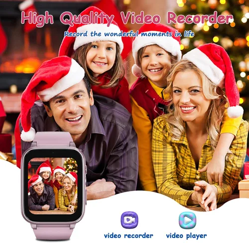 Miniatura 7 de Goodatech Reloj inteligente de 1.69 pulgadas para niños de 4 a 12 años, 26 juegos de rompecabezas, cámara HD, reproductor de música de video