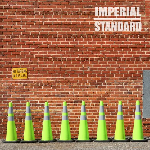 Miniatura 6 de Conos de tráfico - Conos de seguridad - Conos naranjas de 18 pulgadas con 2 collares reflectantes - Conos de construcción - Conos de carretera