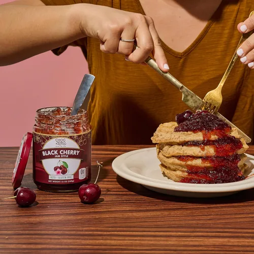 Miniatura 7 de ChocZero Mermelada de cereza negra Keto, sin azúcar añadido, baja en carbohidratos, apta para dieta cetogénica, alta en fibra, sin gluten, endulzada