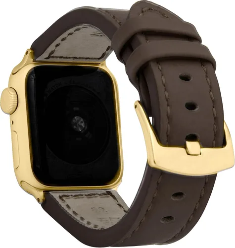 Miniatura 14 de Bandini Correa de cuero para hombre para Apple Watch de 1.732 in 1.772 in 1.654 in 1.614 in 1.575 in 1.496 in 1.929 in y Ultra, correa de iWatch
