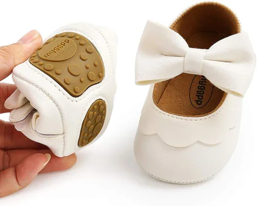 Miniatura 3 de LAFEGEN Zapatos planos Mary Jane con Bownot de piel sintética antideslizante y suela suave para recién nacidos recién nacidos niños pequeños