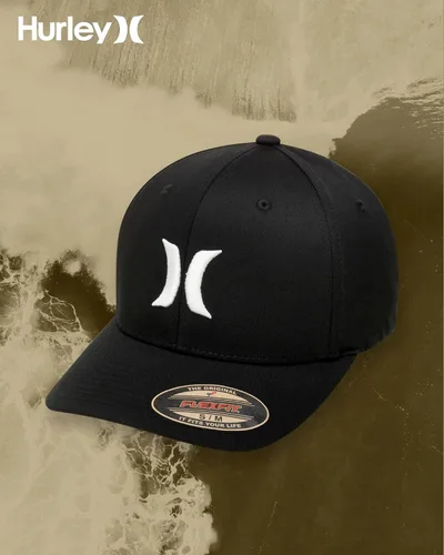 Miniatura 105 de Hurley Gorra de béisbol para hombre - Flexfit - Gorras de béisbol ajustadas para hombre (tamaños: S-XL)